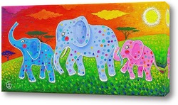   Картина Слоны
