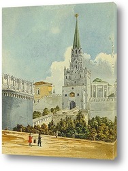   Картина Троицкая башня и мост. Середина XIX века. 