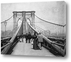   Постер Пешеходная дорожка Бруклинского моста,1894