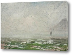   Постер Прибрежный пейзаж в тумане