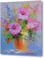 Букет разноцветных тюльпанов