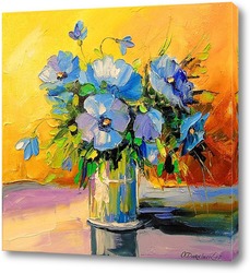   Постер Голубые цветы