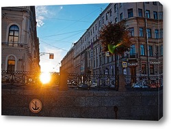   Постер закатный Петербург