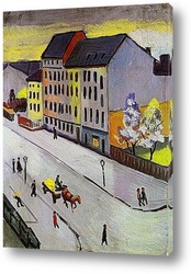   Картина Улица в сером цвете