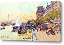   Картина Сена в Париже