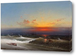    Вечер на берегу моря, 1864