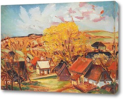   Картина Осенний пейзаж в Печине