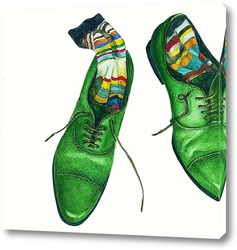   Постер Зеленые ботинки