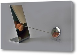   Постер Связанное отражение  двух зеркал.