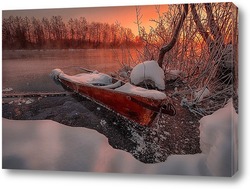   Постер Замерзшая лодка