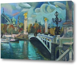   Картина Париж. Мост Александра III