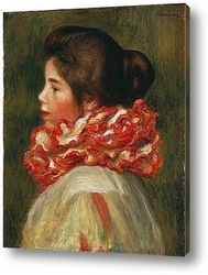   Картина Девушка в красном шарфе