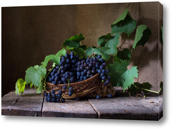   Постер Натюрморт с черным виноградом