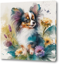   Постер Собака-бабочка (папийон)
