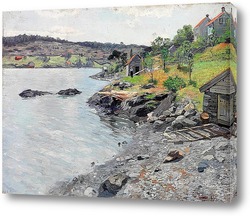   Постер Норвежский береговой пейзаж, 1889