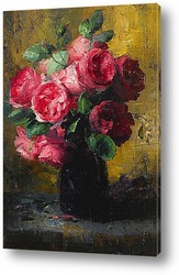   Картина Розовые розы в вазе