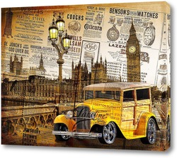   Постер Желтая машина. Англия