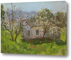   Постер Два цветущих дерева