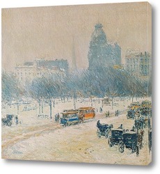   Картина Зима в Юнион-сквер
