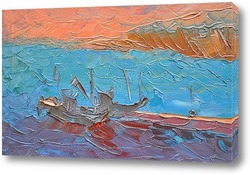   Картина Пристань с кораблями