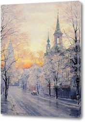   Постер Москва зимняя