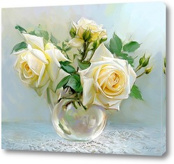   Постер Белые розы