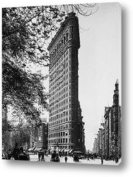   Постер \"Flatiron Building\"в Нью-Йорке.