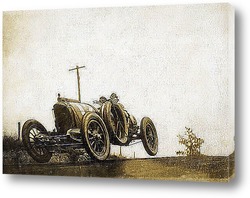   Постер Гоночный автомобиль Масона в гонке <Дороги Элгина>,1914г.