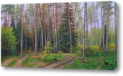   Картина Лес в начале осени