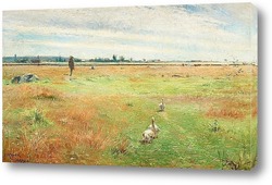   Картина Пейзаж с гусями