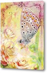   Постер Бабочка в розах