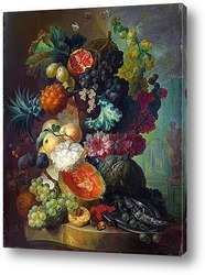   Постер Фрукты, цветы и рыба (Лондон, Нац. галерея)