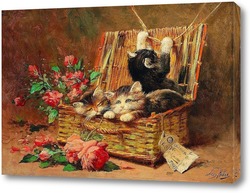   Постер Корзина кошек