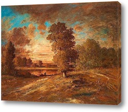   Постер Пейзаж с закатом