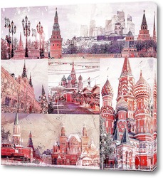   Постер Москва зимой