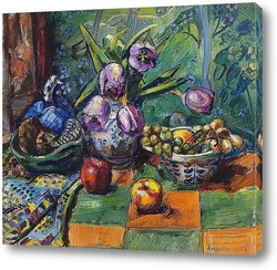    Натюрморт с тюльпанами и фруктами (1927)
