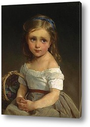   Постер Девочка с корзинкой слив 1875