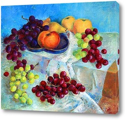   Постер Натюрморт "Виноград с фруктами"
