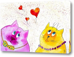  Постер Влюбленные коты