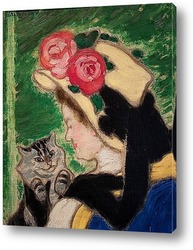   Картина Женщина и кошка