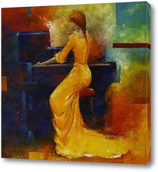   Постер Жёлтая пианистка