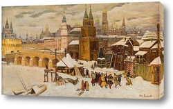   Картина Гуляки перед Кремлем, Москва