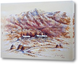   Картина Деревенька в горах