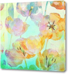   Постер Акварельные тюльпаны