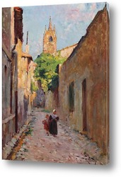   Картина Оживленная улица, Церковь Кармини
