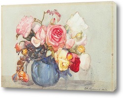   Картина Розы и ягоды