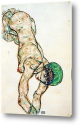   Постер Обнаженная с зеленой шапочкой - 1914