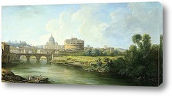   Постер Вид замка Сант-Анджело в Риме
