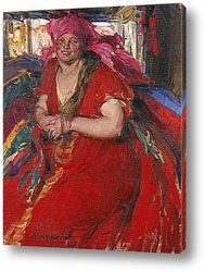   Постер Крестьянка в красном платье