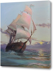  Картина, живопись "Парусники на море"